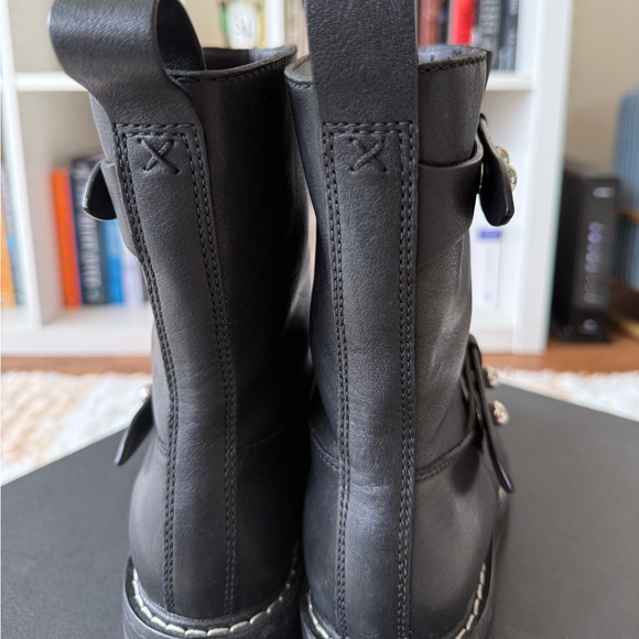 Rag & Bone RB Moto Boots Black Leather Size 38 / US 8 – Worn Once – Retail $595 - Picture 2 of 9